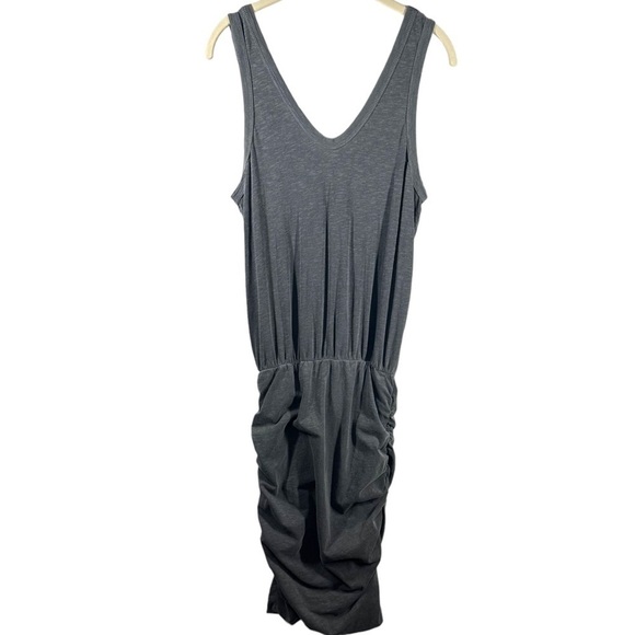 Sundry‎ Ruched Tank Dress Women's Medium M Gray Jersey Knit Stretch Fitted USA - Picture 1 of 6